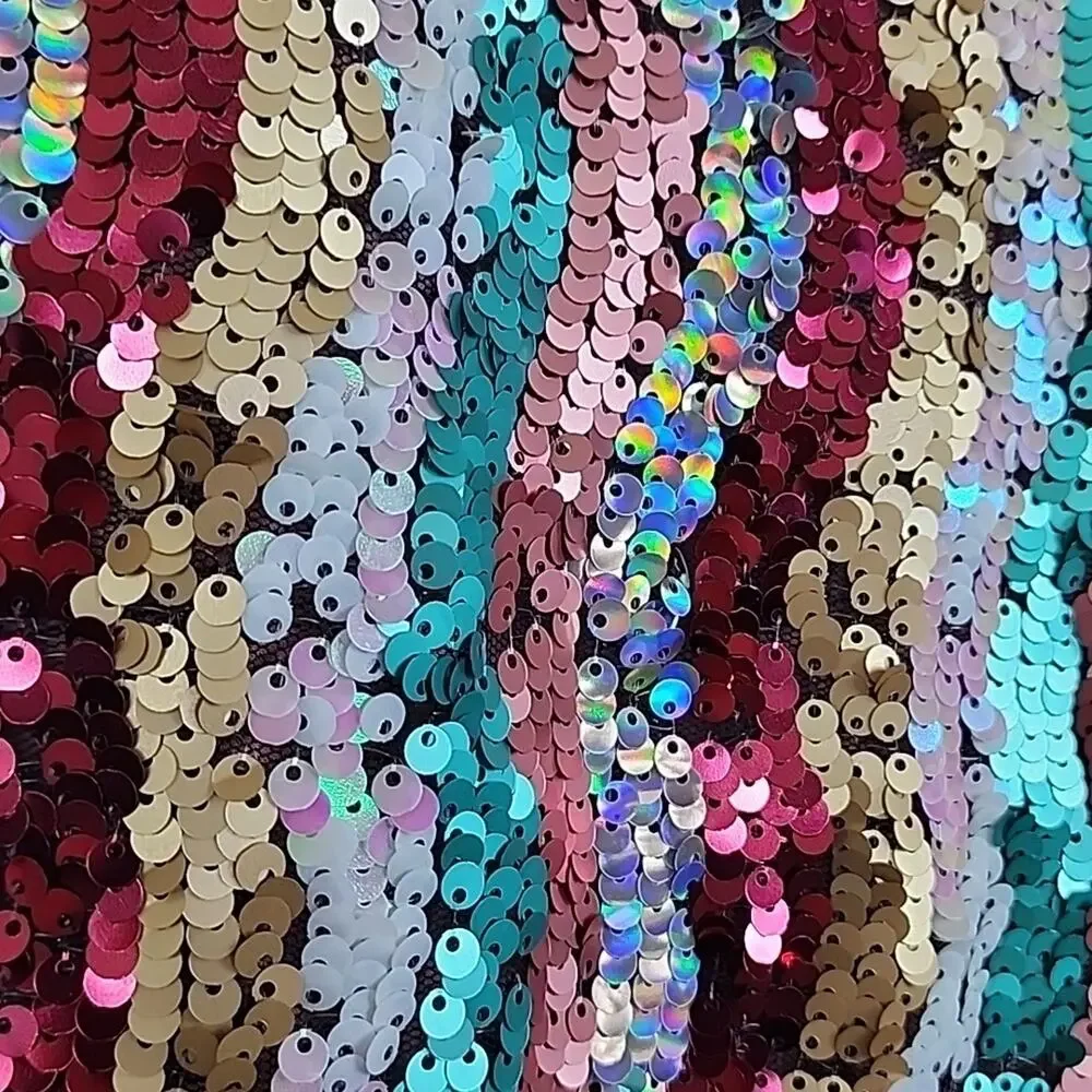 Free People Dance Again Retro Rainbow Sequin Size 2 Pants